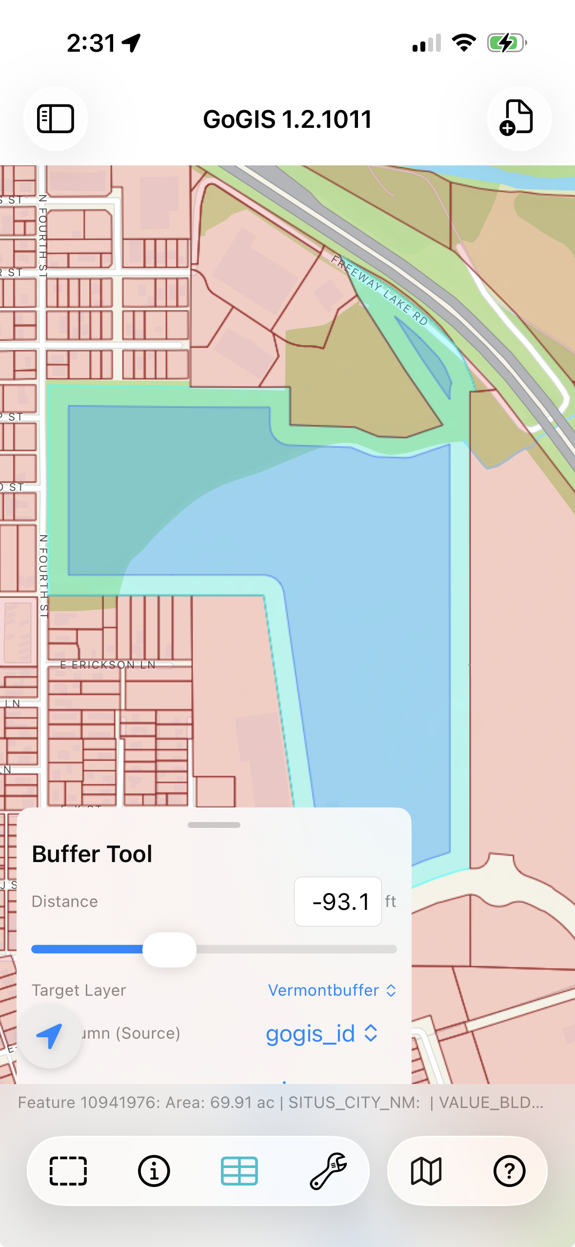 Buffer tool screenshot