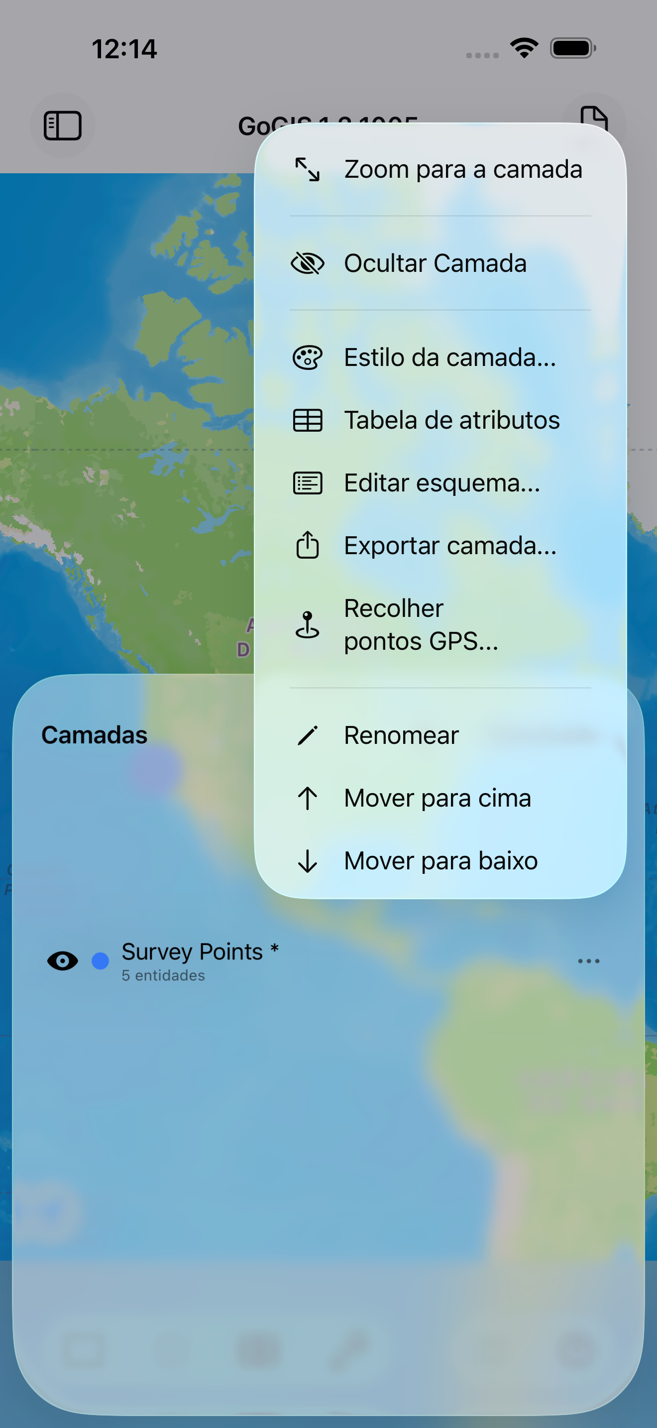 Gerenciamento de camadas